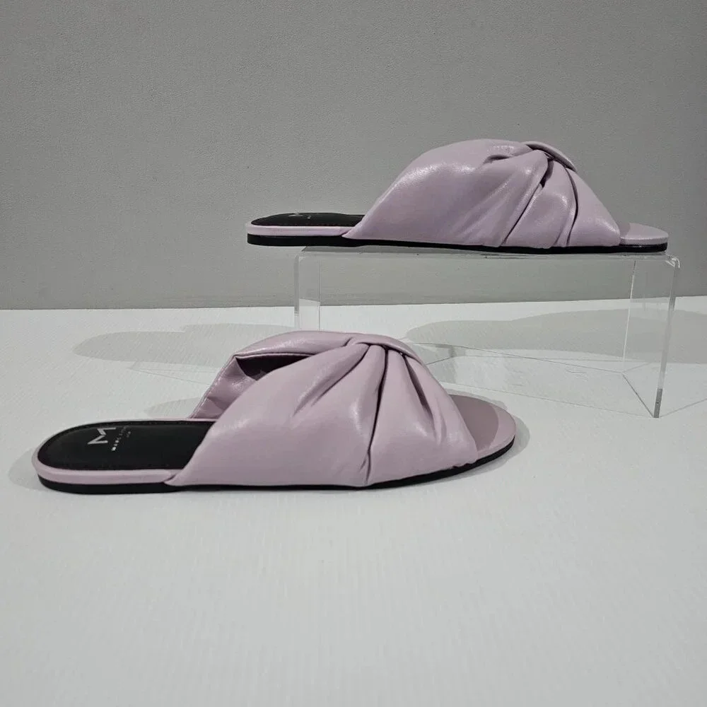 Marc Fisher LTD Olita Slide Sandal Womens 8.5 Lilac Padded Knot Slip On NEW